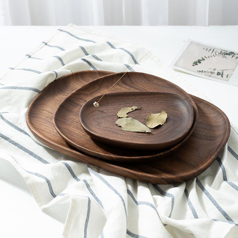 American Irregular Black Walnut Serving Plates - Plates - YALA LIFE