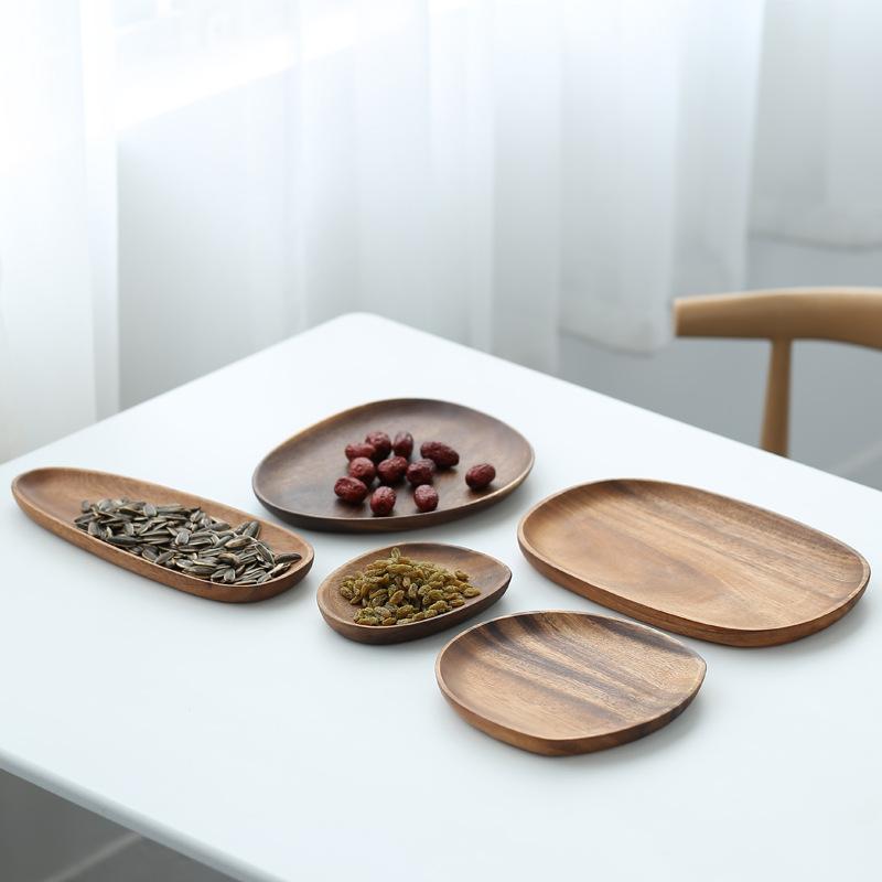 American Irregular Walnut Serving Plates - Plates - YALA LIFE