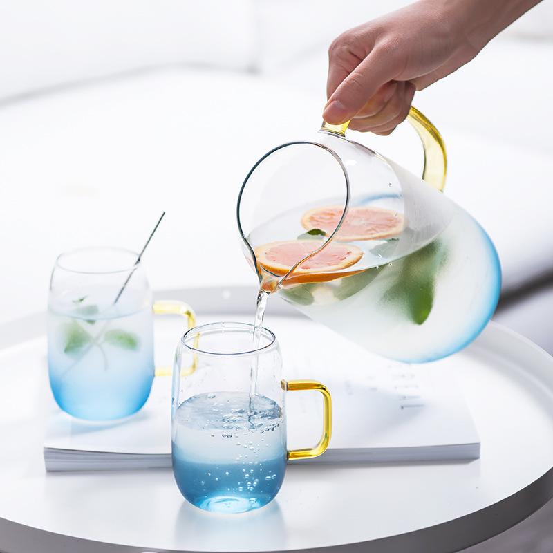 Frosted Blue Glass Drinkware - Drinkware Sets - Yala Life