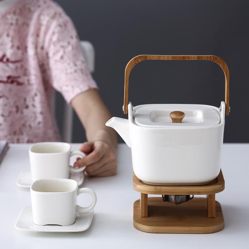 Lei White Square Tea Set - Drinkware - YL Design