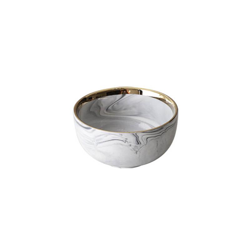 Marbleized Gold Rim Dinnerware - Dinnerware - Yala Life