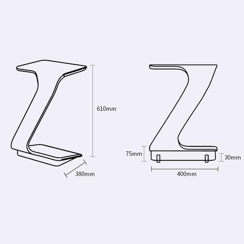 Morein Curved C-Shaped Accent Table - Accent Tables - YALA LIFE