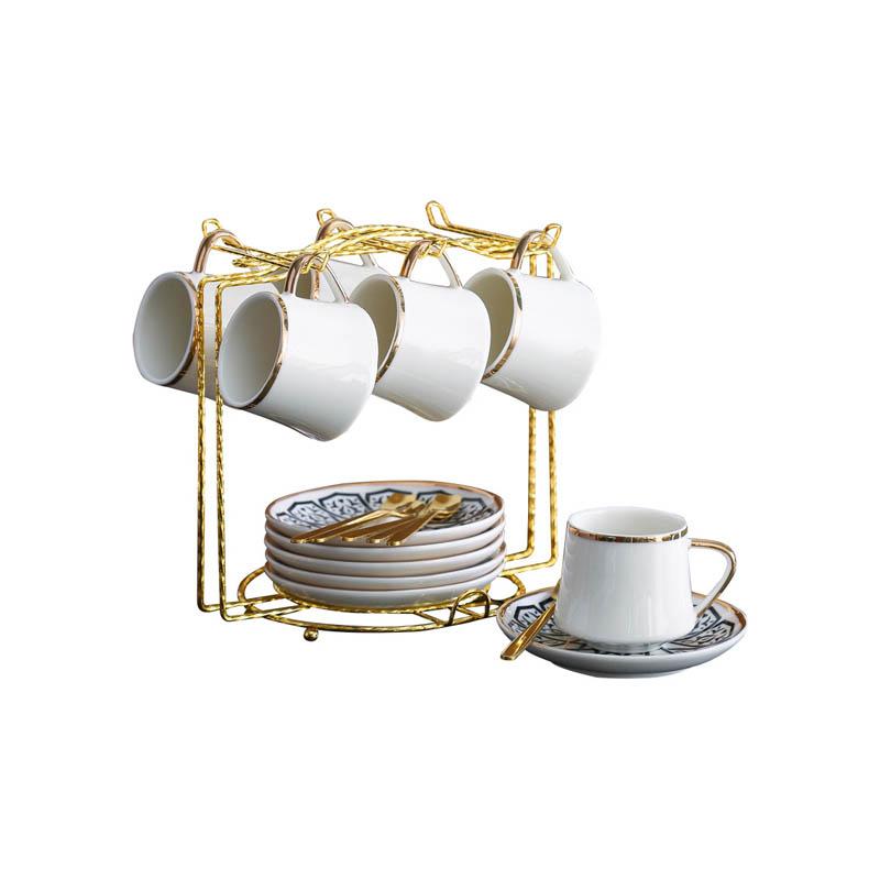 Mosaic Espresso Cup and Saucer Set - Coffee &amp; Tea Cups - Yala Life