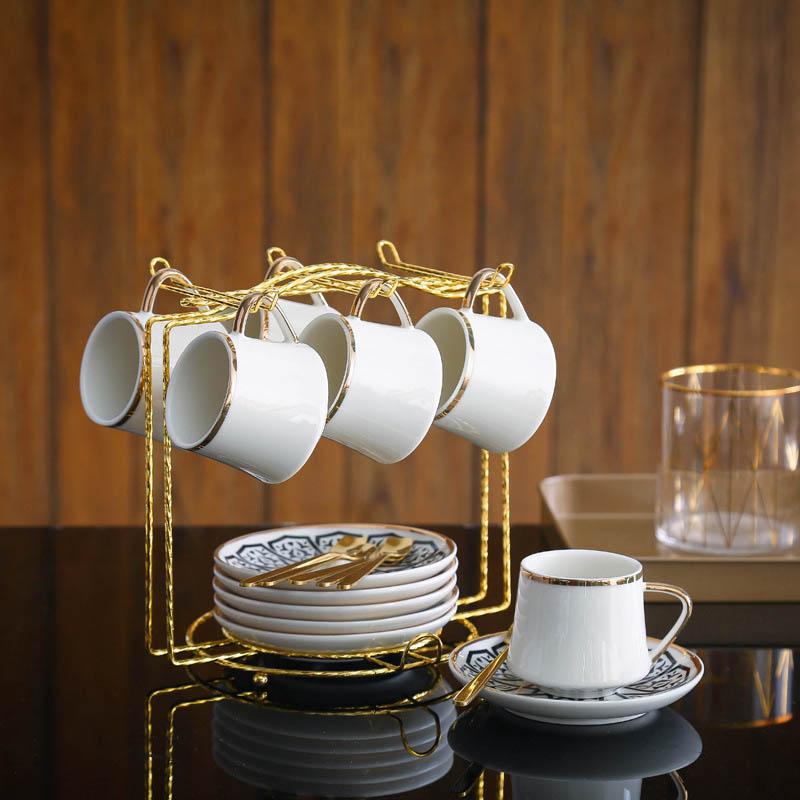 Mosaic Espresso Cup and Saucer Set - Coffee &amp; Tea Cups - Yala Life