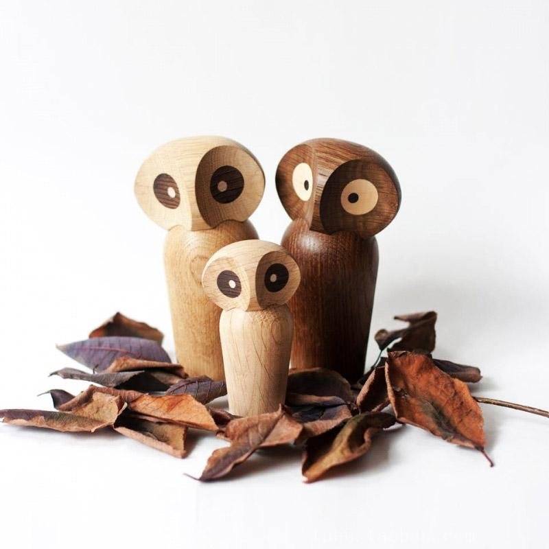 Owl Wooden Figurine - Figurines - YALA LIFE